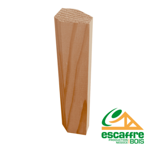 Baguette d'angle INTERIEURE Nord Blanc - 35 x 35 mm x 3.25 ml - Traité CL3 Brun